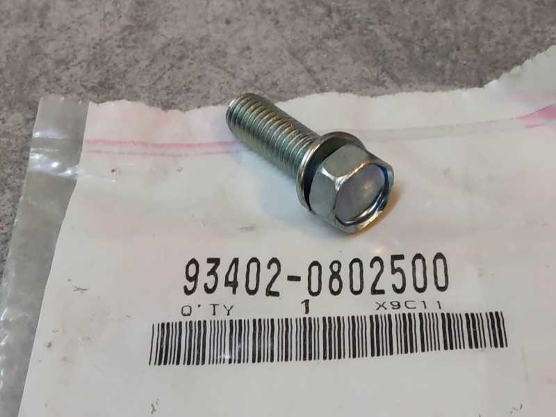 Vis hexagonale 8x25 mm + rondelle Honda 93402-0802500