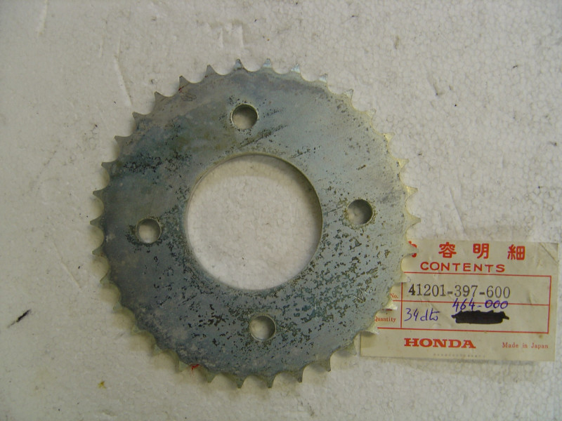 Couronne 34 dents Honda H100SG CG125 - Réf. 41201397600