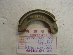 Machoires de frein AV ou AR divers modèles ex: P50 PC50 PA50 Z50R 82-83 NE
