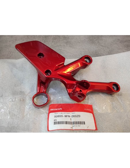 Porte repose pied principal rouge (R320P) CB1000R/RA 09-11 HONDA 50655-MFN-D00ZD