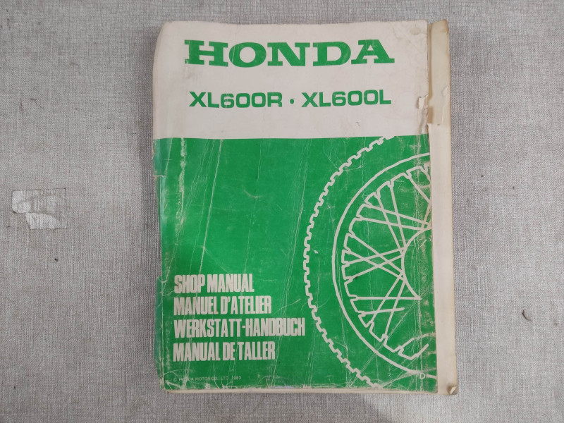 Manuel de Réparation Honda XL600R XL600L 1983 - Ref 66MG200