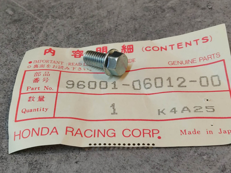 Vis à tête hexagonale épaulée 6x12 mm HONDA 96001-06012-00