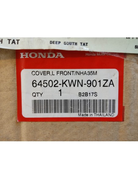 Carénage latéral avant gauche noir (NHA35M) PCX 125/150 HONDA 64502-KWN-901ZA