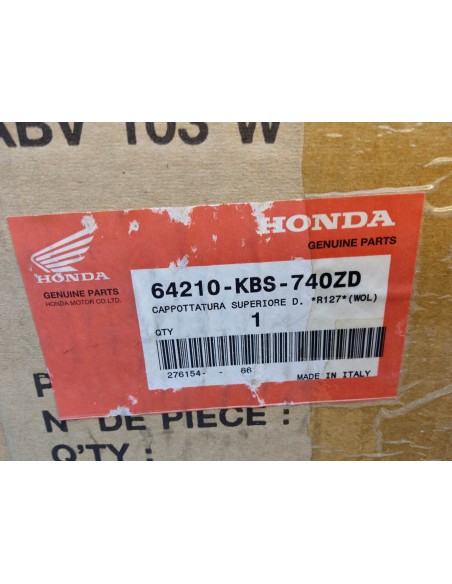Auvent supérieur droit rouge NSR125 R 97-99 HONDA 64210-KBS-740ZD