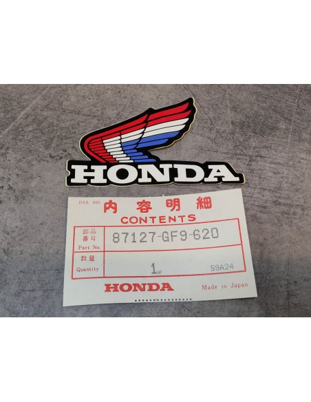 Décor autocollant sur flasque cote gauche de MTX50A HONDA 87127-GF9-620