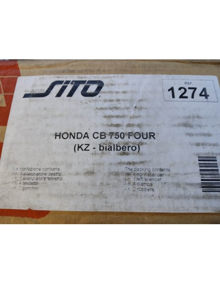 Paire de silencieux adaptables SITO CB750 FOUR KZ HONDA 18300-CB750FOURKZA