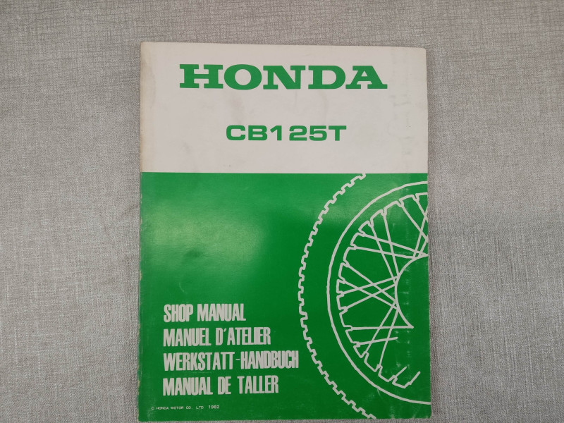 Manuel Atelier Honda CB125 T 1982 - Réf. 6239901Z