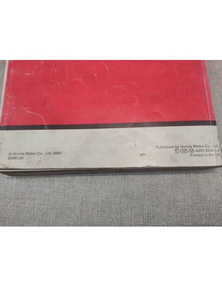 MANUEL D'ATELIER CBR1000 RR 2004 ORIGINE HONDA 63-MEL-00 64MEL00