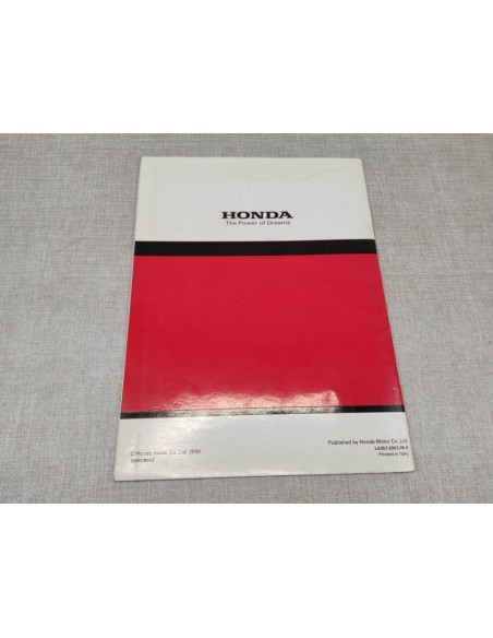 ADDITIF MANUEL d'atelier TRANSALP XL650V4 2004 ORIGINE HONDA 63-MCB-00Z