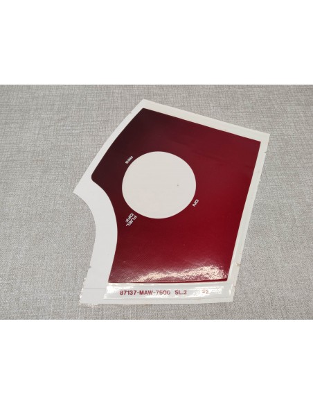 Sticker auvent latéral gauche type 2 XL600V TRANSALP 1997 HONDA 87137-MAW-760ZB