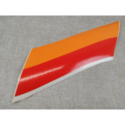 Sticker cache latéral droit rayures orange et jaune MBX80 HONDA 83641-GE3-860
