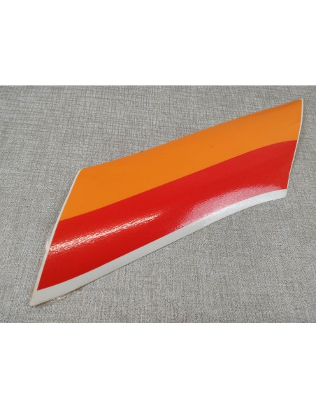 Sticker cache latéral droit rayures orange et jaune MBX80 HONDA 83641-GE3-860
