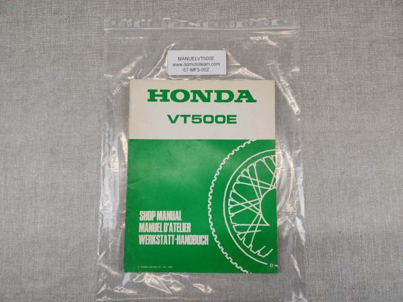 MANUEL D'ATELIER VT 500E ORIGINE HONDA 1983 67-MF5-00Z 67MF500Z