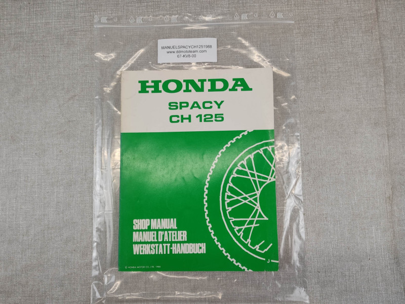 Manuel Atelier Honda Spacy CH 125 1988 – Réf. 67KV800