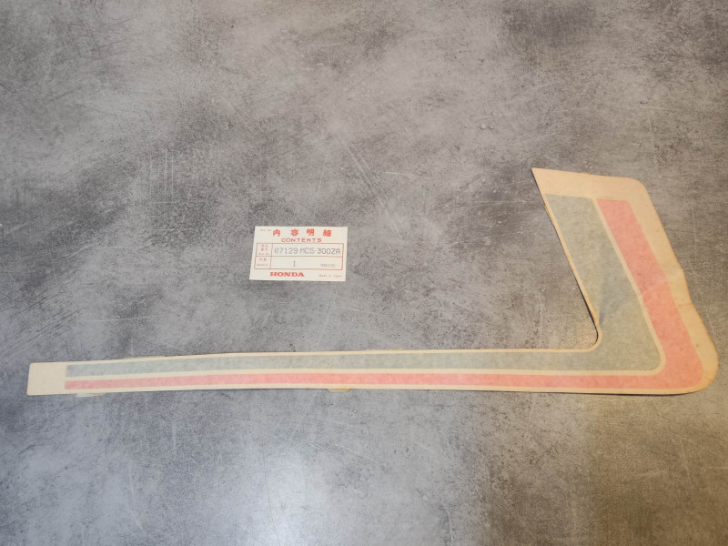 Sticker rayure coté gauche (type 1) CX 500E 82 CX 400E 82 HONDA 87129-MC5-300ZA