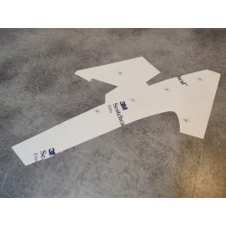 Sticker rayure coté gauche (type 2) NSR 125R 2001 HONDA 83648-KBS-D00ZB