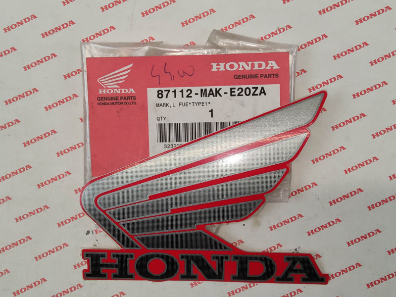 Sticker de réservoir coté gauche type 1 FX650 VIGOR 1999 HONDA 87112-MAK-E20ZA
