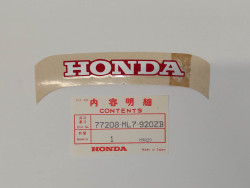 Sticker B auvent arrière VFR750F INTERCEPTOR 88/89 type 2 HONDA 77208-ML7-920ZB