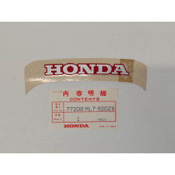 Sticker B auvent arrière VFR750F INTERCEPTOR 88/89 type 2 HONDA 77208-ML7-920ZB