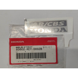 Sticker latéral arrière AR/CBS HONDA type 12 FES125 PANTHEON 02 83602-KEY-D00ZB