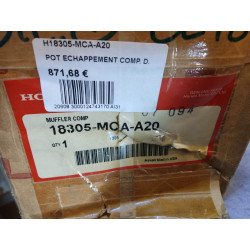 Silencieux d'échappement droit GL1800 GOLDWING HONDA 18305-MCA-A20