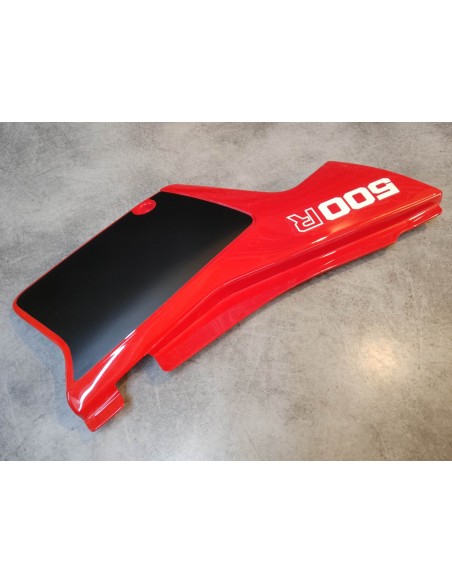 Cache latéral gauche noir/rouge (R-110) pour XL500RC HONDA 836A0-MC4-600ZA