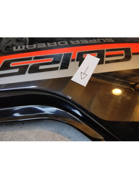 Cache latéral gauche noir (R109) CB125T 1990 NOS HONDA 83640-KC1-000ZCNOS