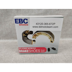 Jeu de machoires frein AR CG125 CB125 J S3 adaptable HONDA 43120-365-672P EBC304