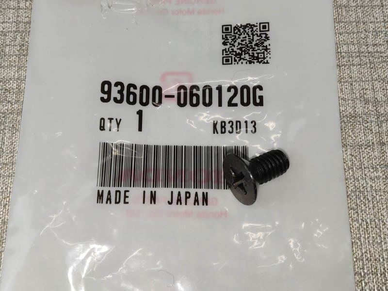 Vis fraisée cruciforme 6x12 mm Honda 93600-060120G
