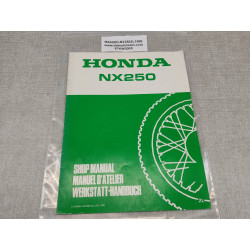 Manuel d'atelier NX250 2L Edition 1990 HONDA 67KW300X