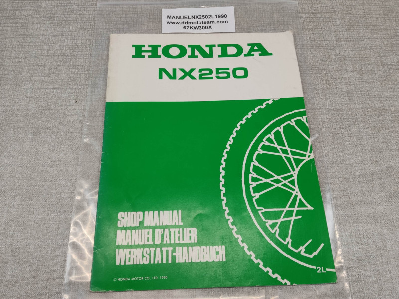 Manuel d'atelier NX250 2L Edition 1990 HONDA 67KW300X