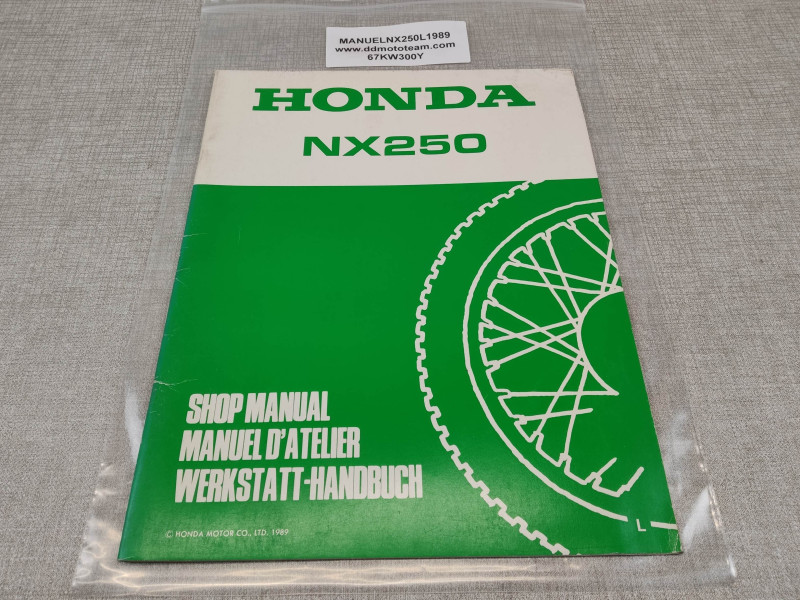 Manuel d'atelier NX250 L Edition 1989 HONDA 67KW300Y