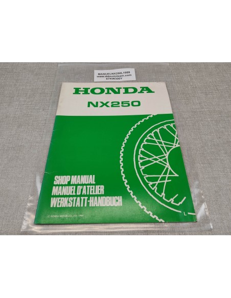 Manuel d'atelier NX250 L Edition 1989 HONDA 67KW300Y