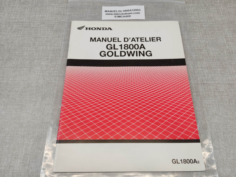 Manuel additionnel d'atelier GL1800 A 3 GOLDWING Edition 2003 HONDA 63MCA00X