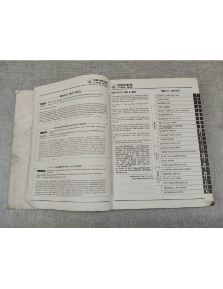 Manuel d'atelier CX500 TURBO Edition 1981 occasion HONDA 67MC700