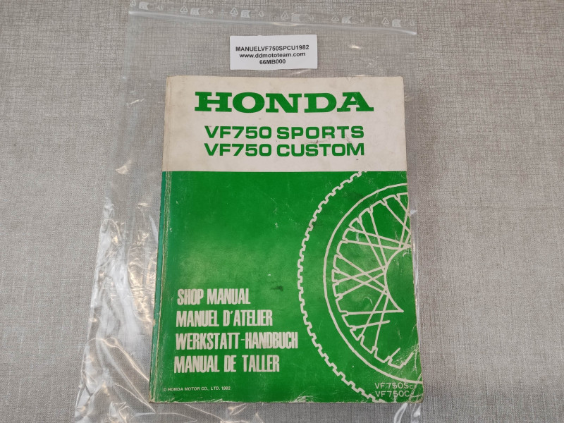 Manuel d'atelier VF750 SPORTS / CUSTOM Edition 1982 OCCASION HONDA 66MB000
