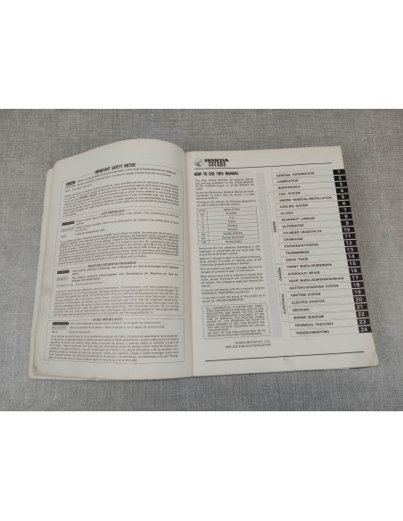 Manuel d'atelier VF750 SPORTS / CUSTOM Edition 1982 OCCASION HONDA 66MB000