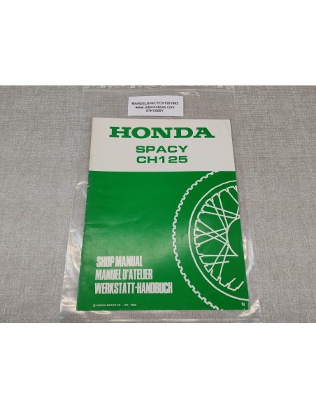 Manuel additionnel d'atelier SPACY / CH125 Edition 1992 HONDA 67KV800Y