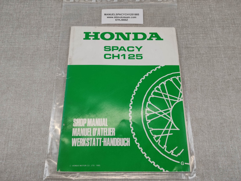 Manuel d'atelier SPACY / CH125 Edition 1985 HONDA 67KJ900Z