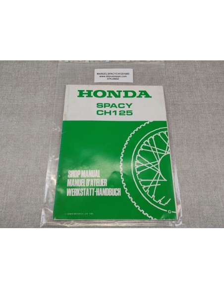 Manuel d'atelier SPACY / CH125 Edition 1985 HONDA 67KJ900Z