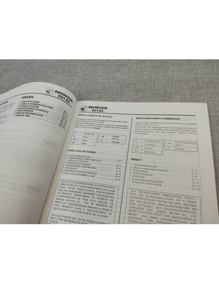 Manuel d'atelier SPACY / CH125 Edition 1985 HONDA 67KJ900Z