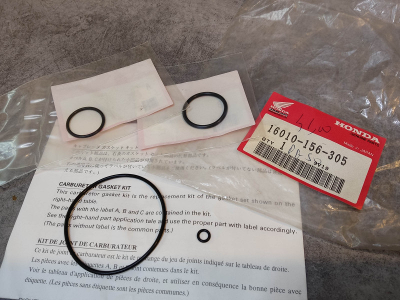 Jeu de joints toriques PA50 I/II 1978-1983 HONDA 16010-156-305