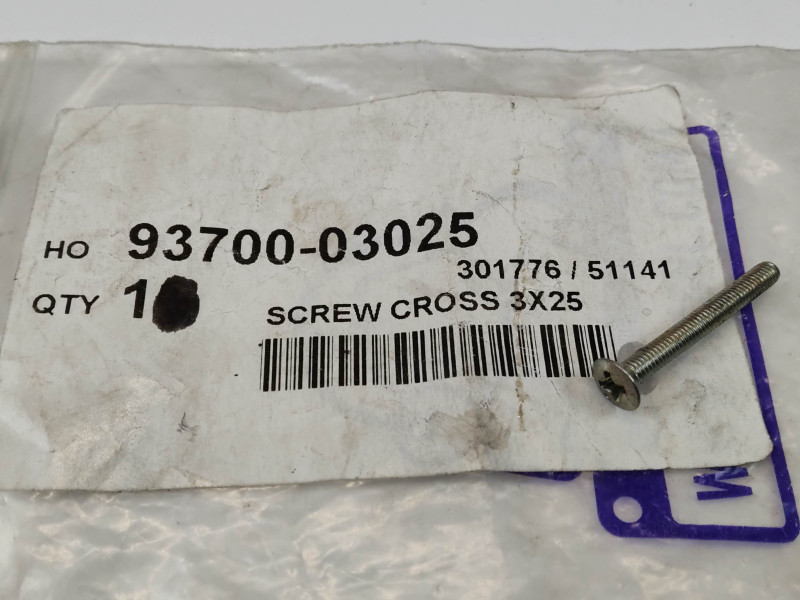 Vis Tête Fraisée Bombée 3x25 mm Honda 93700-030-025