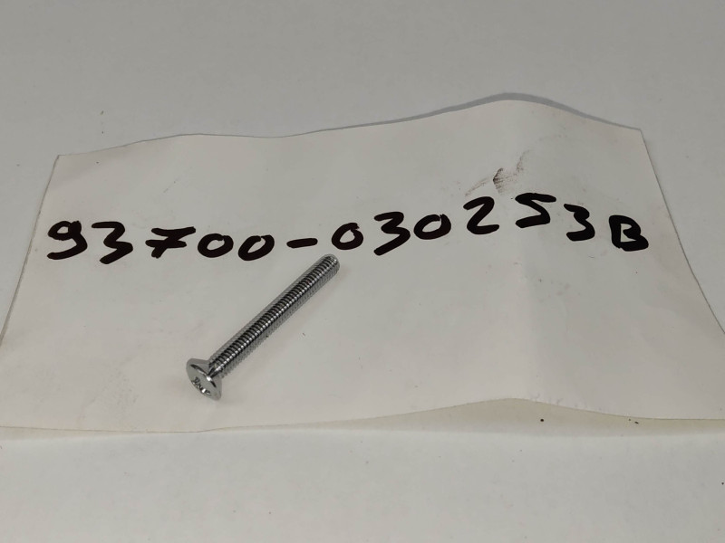 Vis fraisée bombée M3x25 cruciforme chromée Honda 93700-030253B