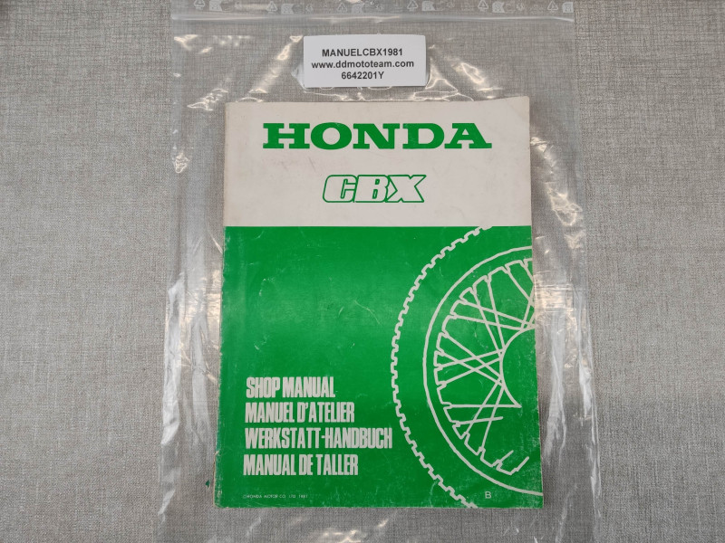Manuel supplémentaire d'atelier CBX Edition 1981 HONDA 6642201Y
