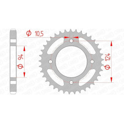 Couronne AFAM 37 dents 530 Honda CB 500 550 Four