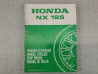 Manuel Atelier Honda NX125 1989 Réf. 66KAY000 - FR/IT/EN
