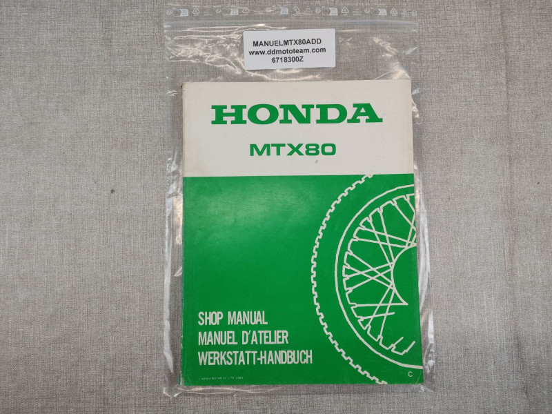 Additif Manuel Atelier Honda MTX80 1982 – Réf. 6718300Z