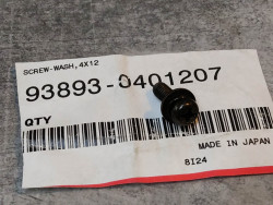 Vis cruciforme 4x12 mm et rondelle HONDA 93893-0401207