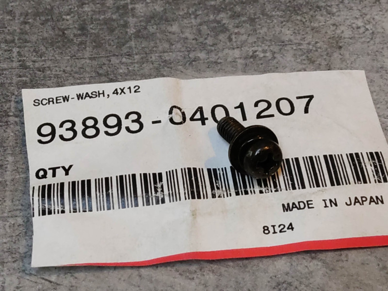 Vis cruciforme 4x12 mm et rondelle HONDA 93893-0401207